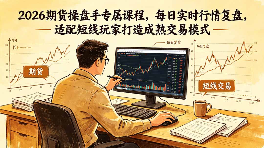 2026期货操盘手专属课程-更新6月，每日实时行情复盘，适配短线玩家打造成熟交易模式云辞狐 ∞ 稳定更新轻创终点站