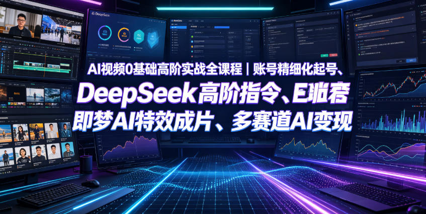 AI视频0基础高阶实战全课程｜账号精细化起号、DeepSeek高阶指令、即梦AI特效成片、多赛道AI短视频量产变现云辞狐 ∞ 稳定更新轻创终点站