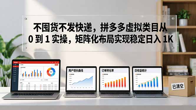 不囤货不发快递，拼多多虚拟类目从 0 到 1 实操，矩阵化布局实现稳定日入 1K云辞狐 ∞ 稳定更新轻创终点站