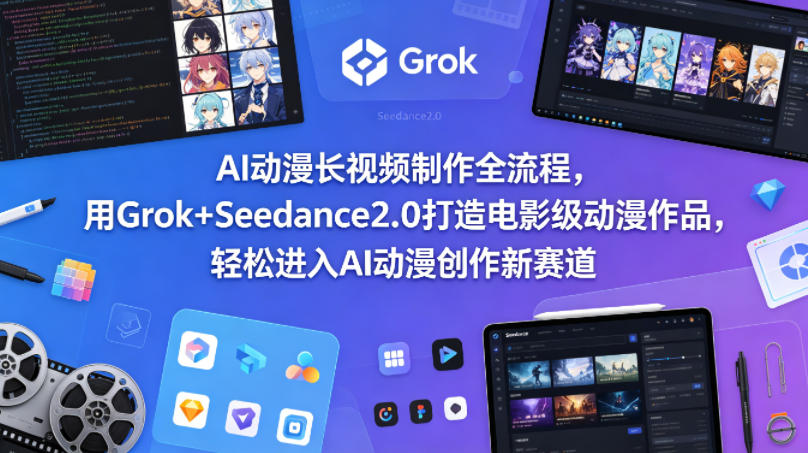 AI动漫长视频制作全流程，用Grok+Seedance2.0打造电影级动漫作品，轻松进入AI动漫创作新赛道云辞狐 ∞ 稳定更新轻创终点站