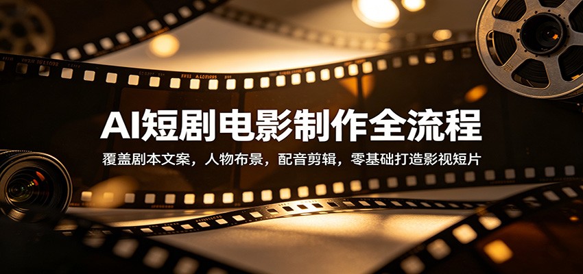 AI短剧电影制作全流程：覆盖剧本文案，人物布景，配音剪辑，零基础打造影视短片云辞狐 ∞ 稳定更新轻创终点站