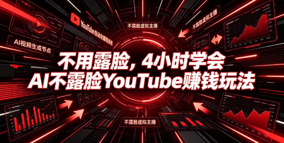 不用露脸，4小时学会AI不露脸YouTube賺钱玩法【原创双语字幕】云辞狐 ∞ 稳定更新轻创终点站