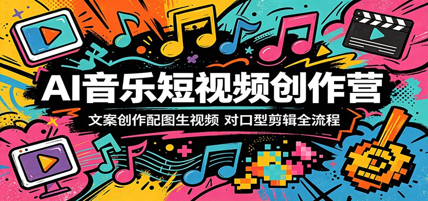 AI音乐短视频创作营：文案创作配图生视频，对口型剪辑全流程云辞狐 ∞ 稳定更新轻创终点站