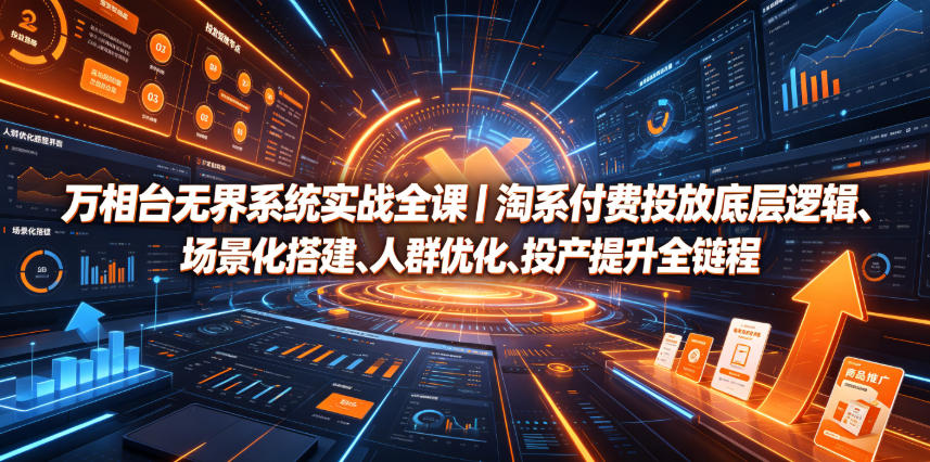 万相台无界系统实战全课｜淘系付费投放底层逻辑、场景化搭建、人群优化、投产提升全链路运营教程云辞狐 ∞ 稳定更新轻创终点站