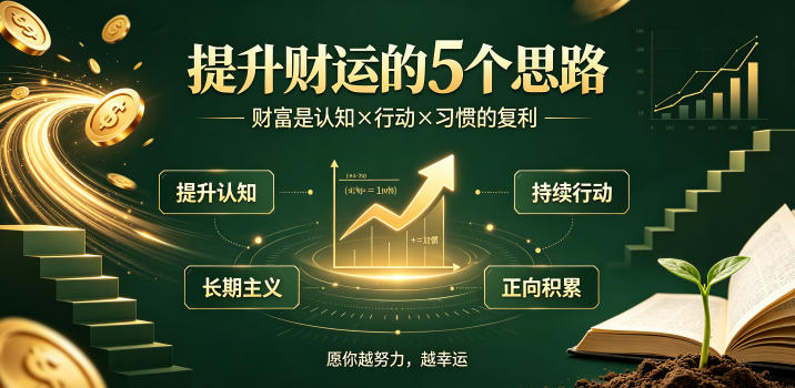 付费文章：提升财运的5个思路——财富是认知x行动x习惯的复利，愿你越努力，越幸运云辞狐 ∞ 稳定更新轻创终点站