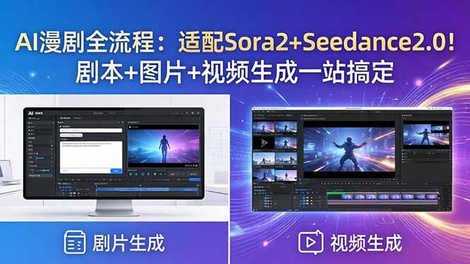 AI漫剧全流程：适配Sora2+Seedance2.0！剧本+图片+视频生成一站搞定云辞狐 ∞ 稳定更新轻创终点站