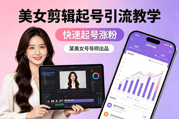 某美女号导师出品：美女剪辑起号引流教学，快速起号涨粉云辞狐 ∞ 稳定更新轻创终点站