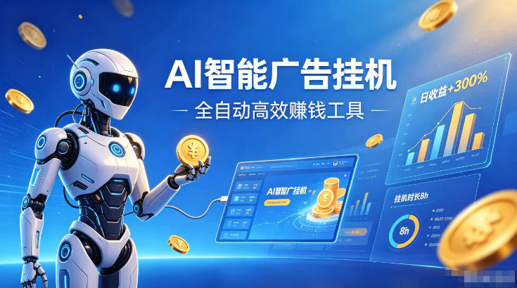 AI智能广告挂G，在家自动賺收益，全程无需人工操作、不用直播、不用拉人【揭秘】云辞狐 ∞ 稳定更新轻创终点站