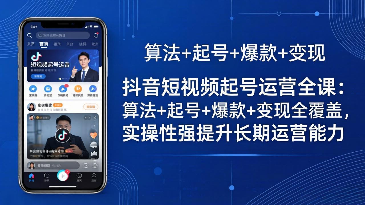 抖音短视频起号运营全课：算法+起号+爆款+变现全覆盖，实操性强提升长期运营能力云辞狐 ∞ 稳定更新轻创终点站
