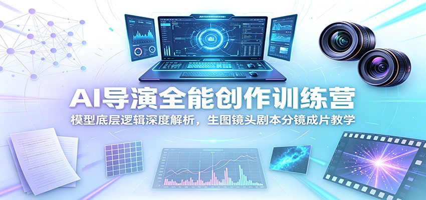 AI导演全能创作训练营：模型底层逻辑深度解析，生图镜头剧本分镜成片教学云辞狐 ∞ 稳定更新轻创终点站