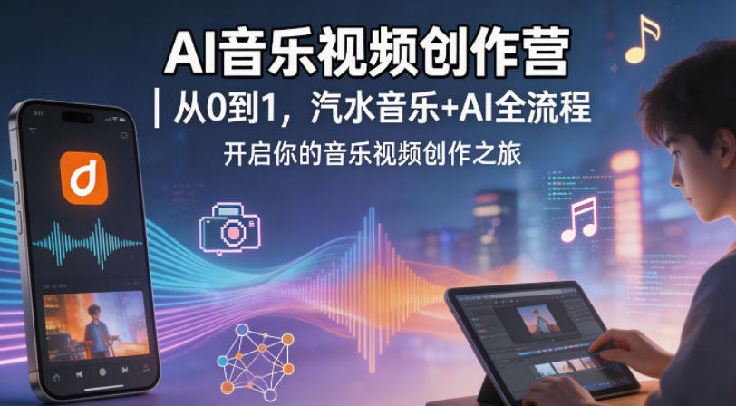AI音乐视频创作营｜从0到1，汽水音乐+AI全流程，开启你的音乐视频创作之旅云辞狐 ∞ 稳定更新轻创终点站