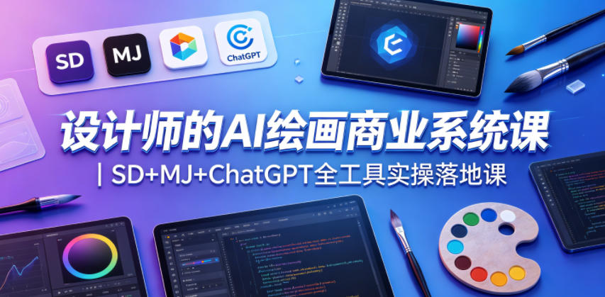 设计师的AI绘画商业系统课｜SD+MJ+ChatGPT全工具实操落地课云辞狐 ∞ 稳定更新轻创终点站