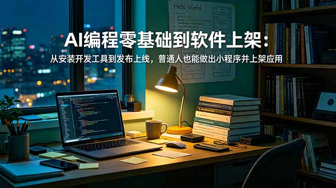 AI编程零基础到软件上架：从安装开发工具到发布上线，普通人也能做出小程序并上架应用商店云辞狐 ∞ 稳定更新轻创终点站