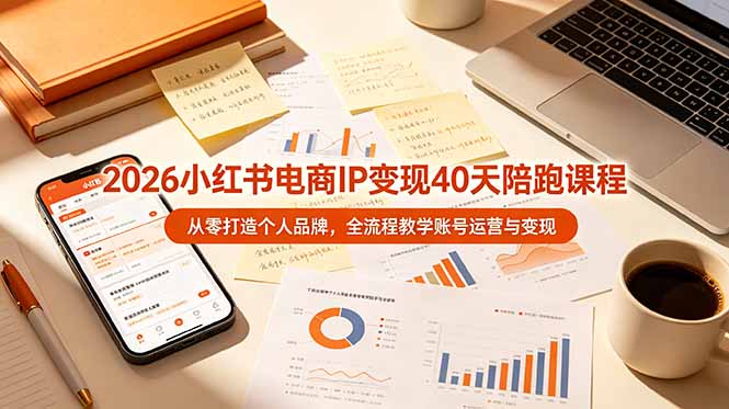 2026小红书电商IP变现40天陪跑课程-11期，从零打造个人品牌，全流程教学账号运营与变现云辞狐 ∞ 稳定更新轻创终点站
