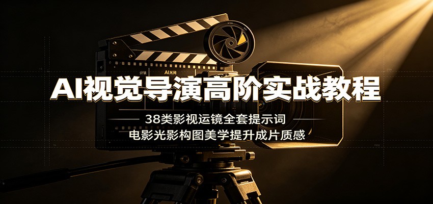 AI视觉导演高阶实战教程：38类影视运镜全套提示词，电影光影构图美学提升成片质感云辞狐 ∞ 稳定更新轻创终点站