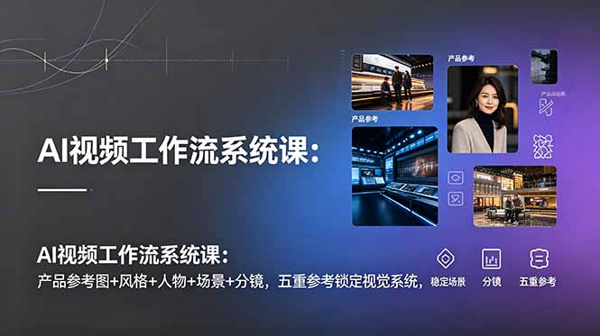 AI视频工作流系统课：产品参考图+风格+人物+场景+分镜，五重参考锁定视觉系统，稳定产出高质量视频云辞狐 ∞ 稳定更新轻创终点站