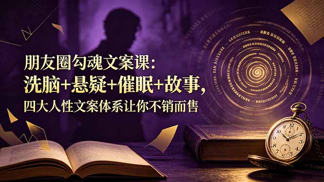 朋友圈勾魂文案课：洗脑+悬疑+催眠+故事，四大人性文案体系让你不销而售云辞狐 ∞ 稳定更新轻创终点站