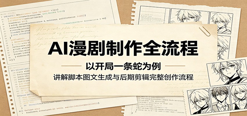 AI漫剧制作全流程：以开局一条蛇为例，讲解脚本图文生成与后期剪辑完整创作流程云辞狐 ∞ 稳定更新轻创终点站