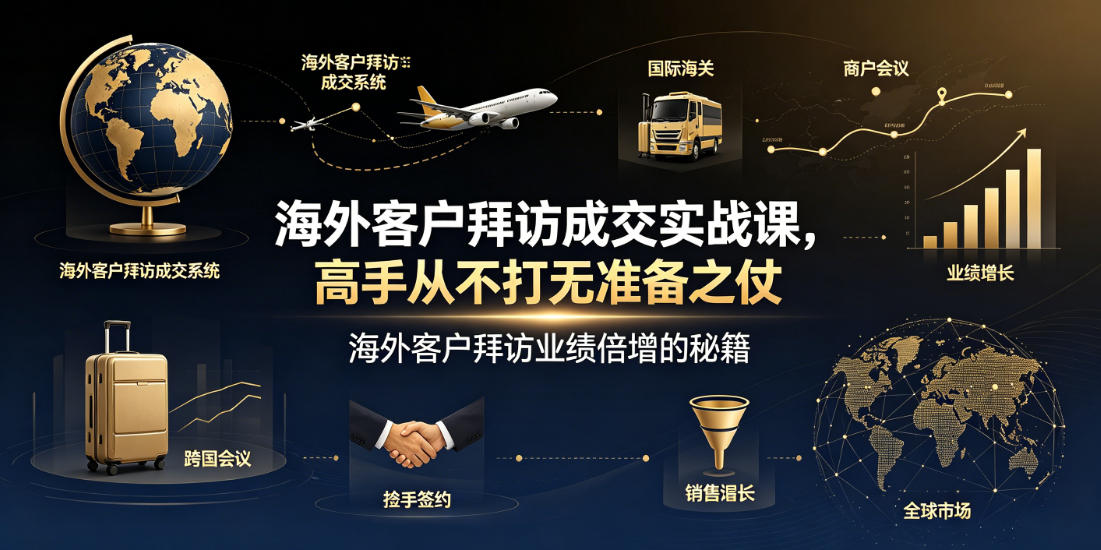 海外客户拜访成交实战课，高手从不打无准备之仗，海外客户拜访业绩倍增的秘籍云辞狐 ∞ 稳定更新轻创终点站