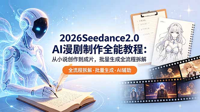 2026Seedance2.0 AI制作全能教程：从小说创作到成片，批量生成全流程拆解云辞狐 ∞ 稳定更新轻创终点站