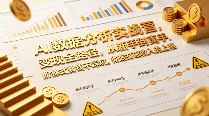 AI数据分析实战营，变现全路径，从新手到高手，阶梯式賺钱不踩坑，彻底打破收入的上限云辞狐 ∞ 稳定更新轻创终点站