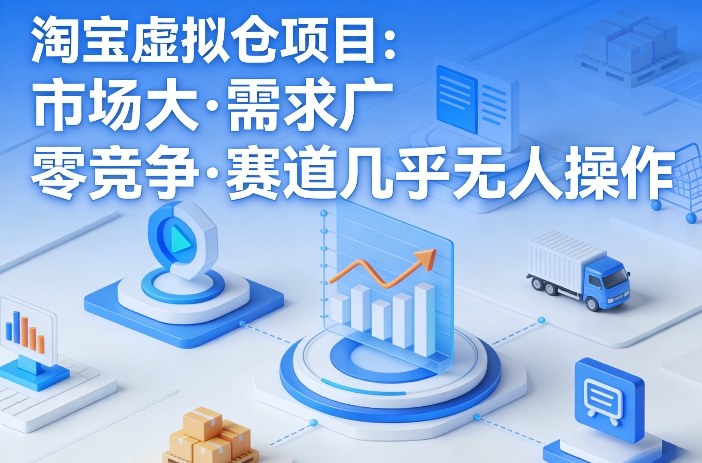 淘宝虚拟仓项目，市场大，需求广，零竞争，赛道几乎没人操作(更新0410)云辞狐 ∞ 稳定更新轻创终点站