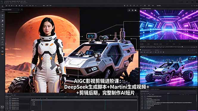 AIGC影视剪辑进阶课：DeepSeek生成脚本+Martini生成视频+剪辑后期，完整制作AI短片云辞狐 ∞ 稳定更新轻创终点站