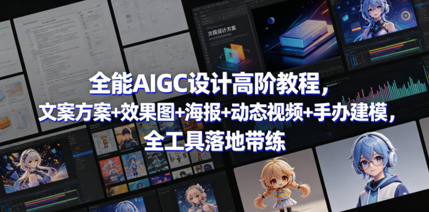 全能AIGC设计高阶教程，文案方案+效果图+海报+动态视频+手办建模，全工具落地带练云辞狐 ∞ 稳定更新轻创终点站