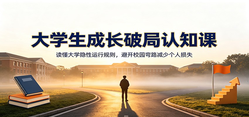 大学生成长破局认知课：读懂大学隐性运行规则，避开校园弯路减少个人损失云辞狐 ∞ 稳定更新轻创终点站