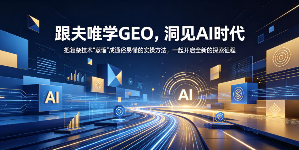 跟夫唯学GEO，洞见AI时代，把复杂技术“蒸馏”成通俗易懂的实操方法，一起开启全新的探索征程云辞狐 ∞ 稳定更新轻创终点站