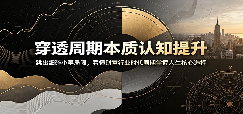 穿透周期本质认知提升：跳出细碎小事局限，看懂财富行业时代周期掌握人生核心选择云辞狐 ∞ 稳定更新轻创终点站