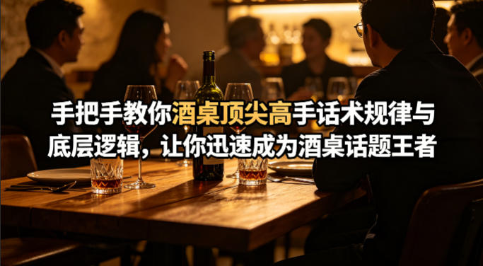 付费文章：手把手教你酒桌顶尖高手话术规律与底层逻辑，让你迅速成为酒桌话题王者(二十年全网独家经验分享)云辞狐 ∞ 稳定更新轻创终点站