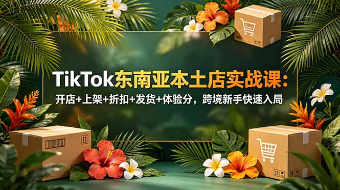 TikTok东南亚本土店实战课：开店+上架+折扣+发货+体验分，跨境新手快速入局云辞狐 ∞ 稳定更新轻创终点站