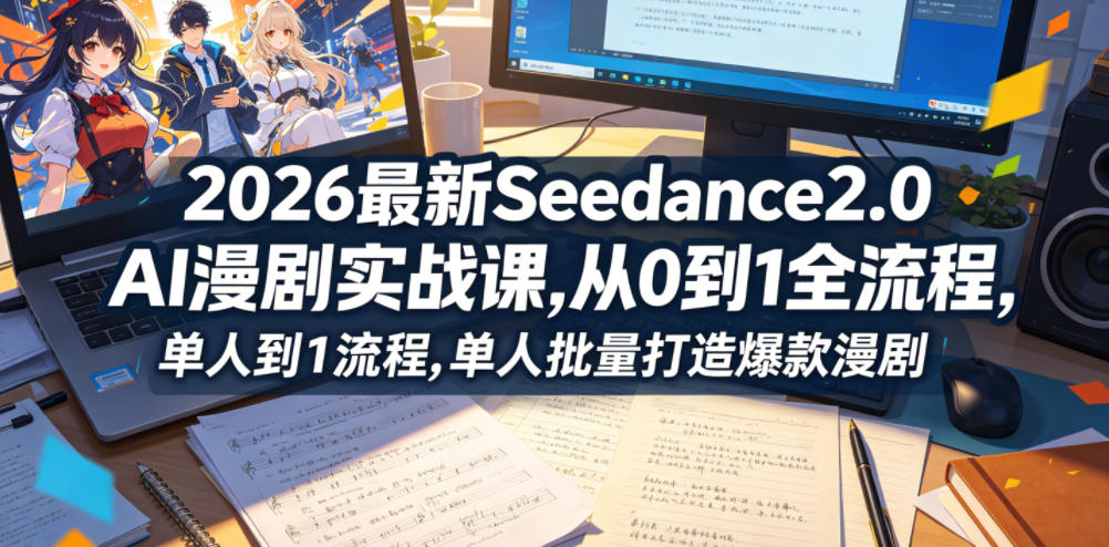 2026最新Seedance2.0 AI漫剧实战课,，从0到1全流程，单人批量打造爆款漫剧云辞狐 ∞ 稳定更新轻创终点站
