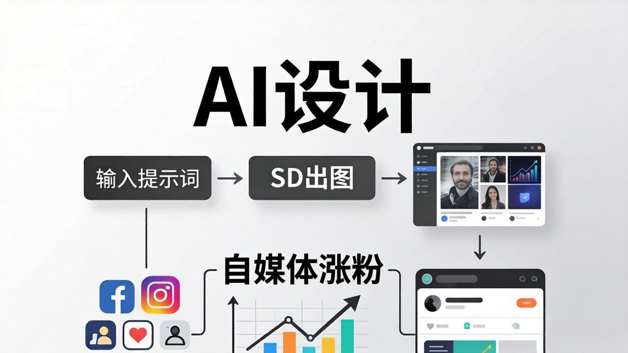 人人都是AI设计师：SD出图+自媒体涨粉一站教学，告别图文素材焦虑，AI设计让你轻松避开内卷云辞狐 ∞ 稳定更新轻创终点站
