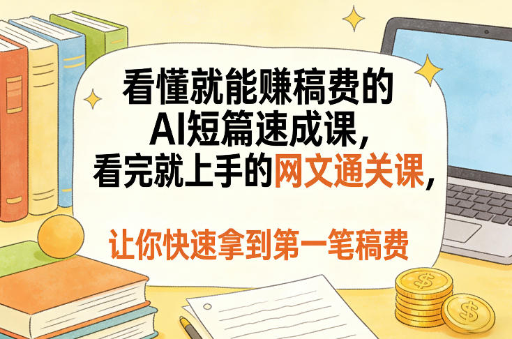 看懂就能賺稿费的AI短篇速成课，看完就上手的网文通关课，让你快速拿到第一笔稿费(更新5月)云辞狐 ∞ 稳定更新轻创终点站