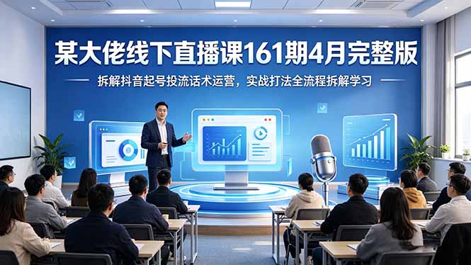 某大佬线下直播课161期4月完整版，拆解抖音起号投流话术运营，实战打法全流程拆解学习云辞狐 ∞ 稳定更新轻创终点站