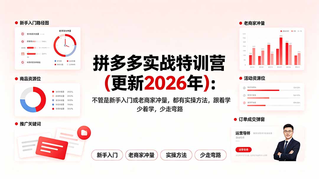 拼多多实战特训营(更新2026年云辞狐 ∞ 稳定更新轻创终点站
