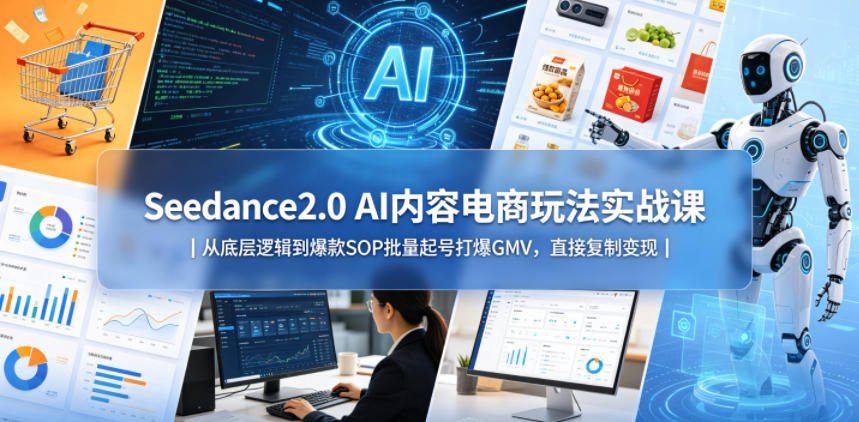 Seedance2.0 AI内容电商玩法实战课｜从底层逻辑到爆款SOP批量起号打爆GMV，直接复制变现云辞狐 ∞ 稳定更新轻创终点站