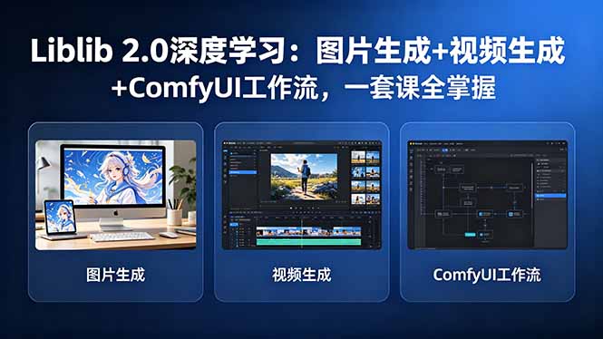 Liblib 2.0深度学习：图片生成+视频生成+ComfyUI工作流，一套课全掌握云辞狐 ∞ 稳定更新轻创终点站