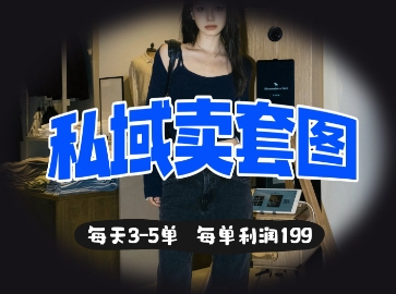 私域卖套图每天3-5单,每单利润99-橙心云网创