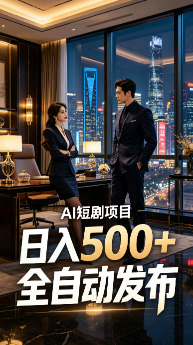 快手AI短剧自动发布，矩阵批量运营变现，轻资产副业项目，日入500+【揭秘】云辞狐 ∞ 稳定更新轻创终点站