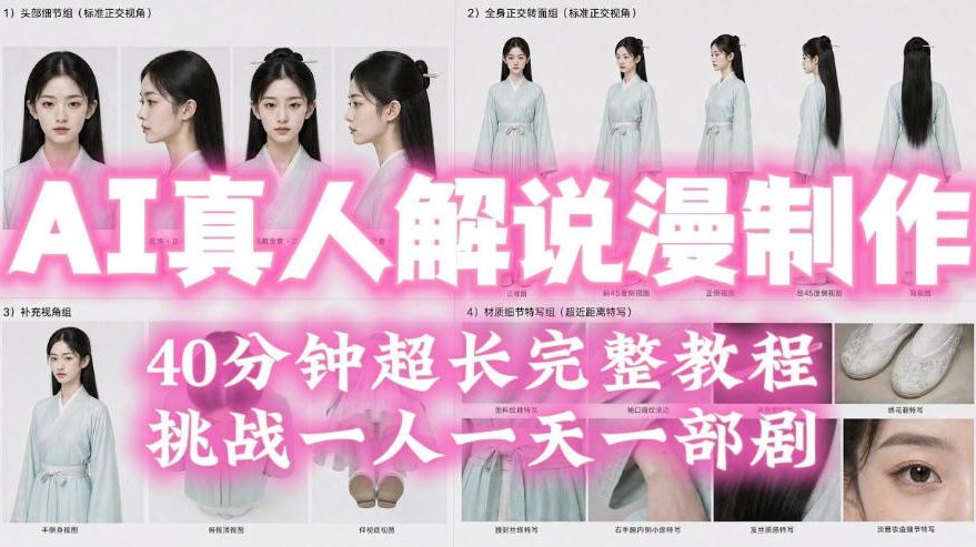 2026年AI真人解说漫剧自动批量化制作教程，40分钟超长完整，自动批量化制作，挑战一人一天一部剧！云辞狐 ∞ 稳定更新轻创终点站