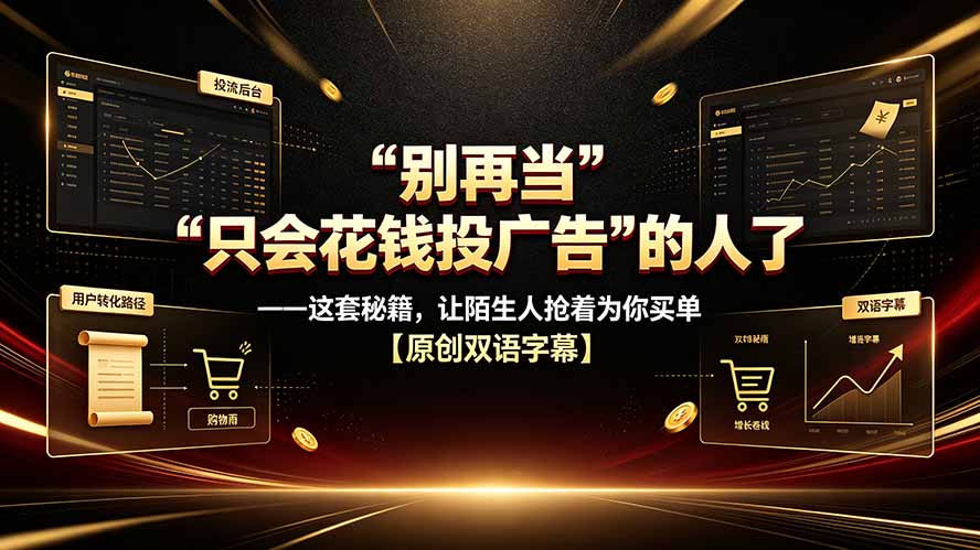 别再当“只会花钱投广告”的人了——这套秘籍，让陌生人抢着为你买单【原创双语字幕】云辞狐 ∞ 稳定更新轻创终点站