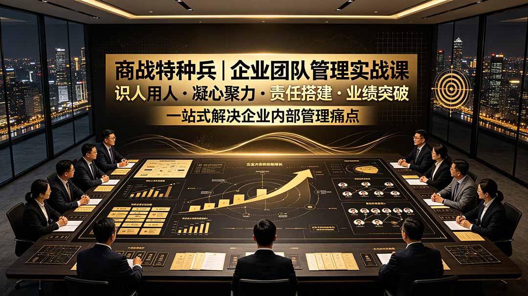 商战特种兵｜企业团队管理实战课：识人用人｜凝心聚力｜责任搭建｜业绩突破，一站式解决企业内部管理痛点云辞狐 ∞ 稳定更新轻创终点站