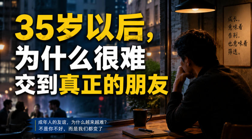 付费文章：35岁以后，为什么很难交到真正的朋友云辞狐 ∞ 稳定更新轻创终点站