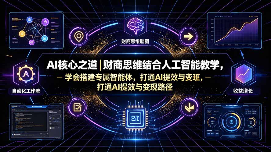 AI核心之道｜财商思维结合人工智能教学，学会搭建专属智能体，打通AI提效与变现路径云辞狐 ∞ 稳定更新轻创终点站