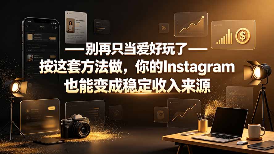别再只当爱好玩了——按这套方法做，你的Instagram也能变成稳定收入来源云辞狐 ∞ 稳定更新轻创终点站