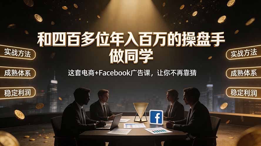 和四百多位年入百万的操盘手做同学——这套电商+Facebook广告课，让你不再靠猜【原创双语字幕】云辞狐 ∞ 稳定更新轻创终点站