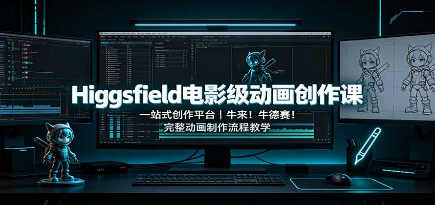 Higgsfield电影级动画创作课:一站式创作平台,牛来!牛德赛!完整动画制作流程教学-橙心云网创